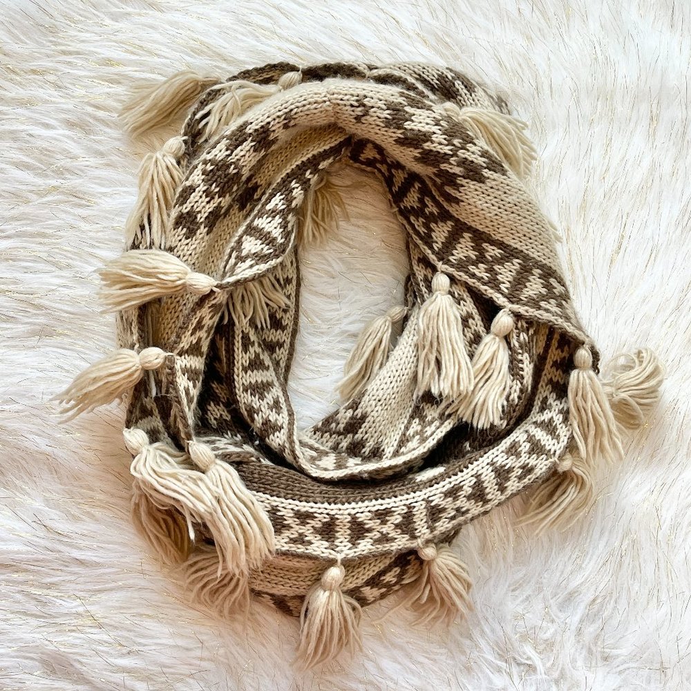Tassel Infinity Scarf